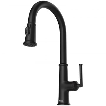 Смеситель для кухни Домачи Римини D569182BK черный, Domaci