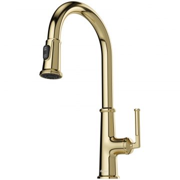 Смеситель для кухни Домачи Римини D569182CG золото, Domaci