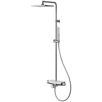 Душевая стойка Теска Mira DK3601C хром, белое стекло, Teska