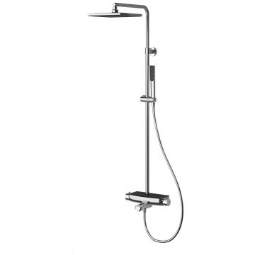 Душевая стойка Теска Mira DK3602C хром, черное стекло, Teska