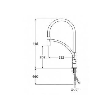 Смеситель для кухни Santek (Сантек) Брукс WH5A45013N001, черный матовый