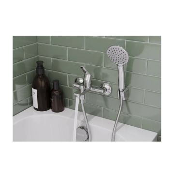 Смеситель для ванны и душа Santek (Сантек) Венга WH5A10003C001 с аксессуарами, хром