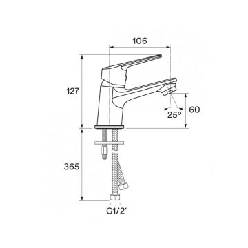 Смеситель для раковины Santek (Сантек) Венга WH5A02003C001, хром