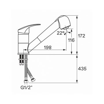 Смеситель для кухни Santek (Сантек) Мавис WH5A42011C001, хром