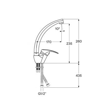 Смеситель для кухни Santek (Сантек) Мавис WH5A41011C001, хром