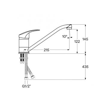 Смеситель для кухни Santek (Сантек) Мавис WH5A40011C001, хром