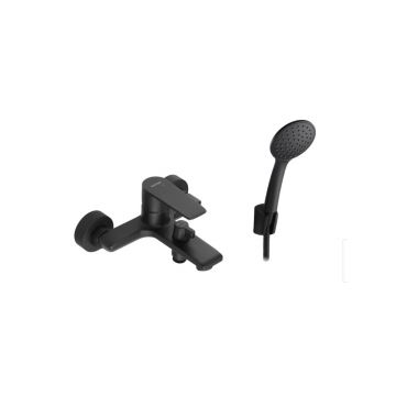 Смеситель для ванны и душа Santek (Сантек) Арма WH5A10007N001 с аксессуарами, черный матовый