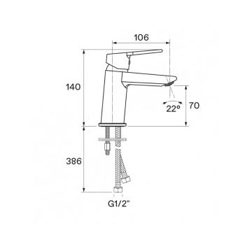 Смеситель для раковины Santek (Сантек) Найра WH5A02001C001, хром