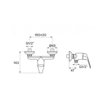 Смеситель для душа Santek (Сантек) Нико WH5A20005C001 с аксессуарами, хром