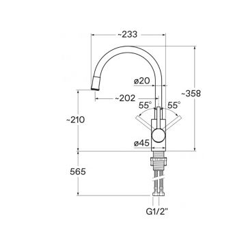 Смеситель для кухни Santek (Сантек) Риф WH5A44025B001, белый матовый