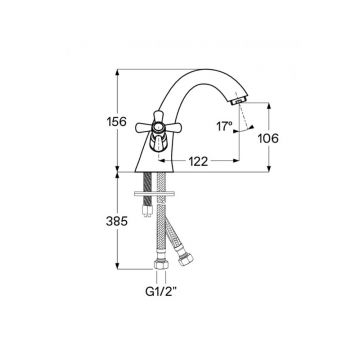 Смеситель для раковины Santek (Сантек) Рокс WH5A02014C001, хром