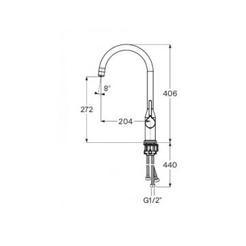 Смеситель для кухни Santek (Сантек) Себа WH5A43020C001 под фильтр, хром