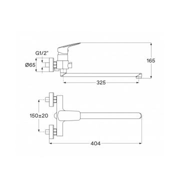 Смеситель для ванны и душа Santek (Сантек) Таос WH5A12009C001 с аксессуарами, хром