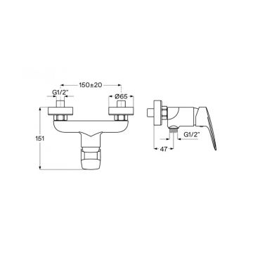 Смеситель для душа Santek (Сантек) Таос WH5A20009C001 с аксессуарами, хром