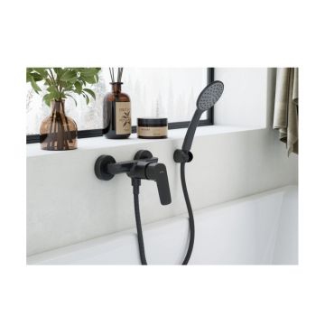 Смеситель для душа Santek (Сантек) Таос WH5A20009N001 с аксессуарами, черный матовый