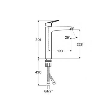 Смеситель для раковины Santek (Сантек) Таос WH5A04009C001, хром