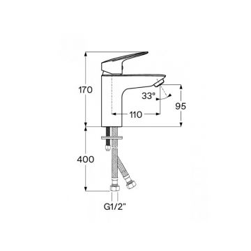Смеситель для раковины Santek (Сантек) Таос WH5A02009N001, черный матовый