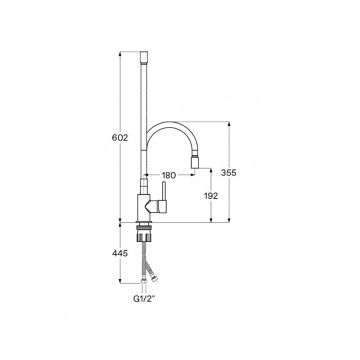 Смеситель для кухни Santek (Сантек) Тесио WH5A44012N001, черный матовый