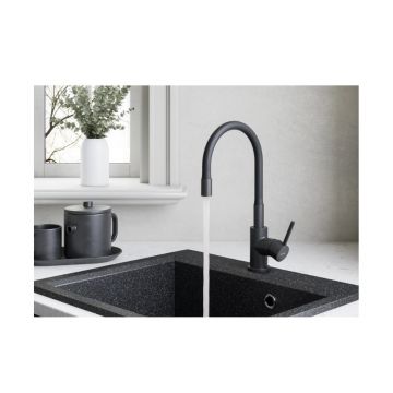 Смеситель для кухни Santek (Сантек) Тесио WH5A44012N001, черный матовый