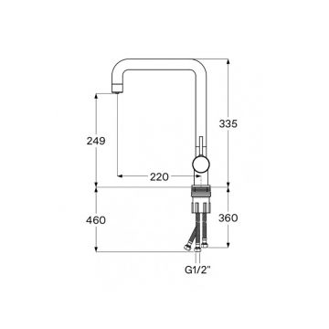 Смеситель для кухни Santek (Сантек) Тесио WH5A43012C001 под фильтр, хром
