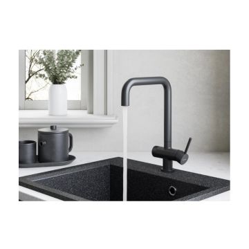 Смеситель для кухни Santek (Сантек) Тесио WH5A43012N001 под фильтр, черный матовый