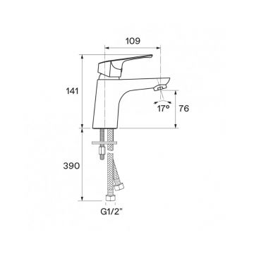 Смеситель для раковины Santek (Сантек) Форт WH5A02004C001, хром