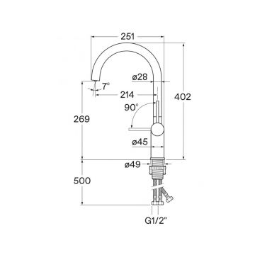 Смеситель для кухни Santek (Сантек) Энсо WH5A43027N001 под фильтр, черный матовый