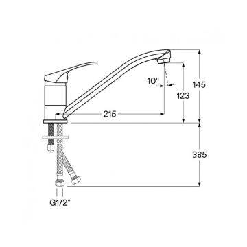 Смеситель для кухни Santek (Сантек) Баус WH5A40010C001, хром