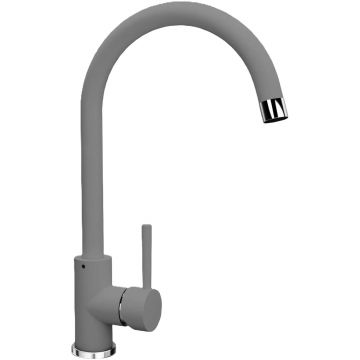 Смеситель Флорентина (Florentina) для кухни Альфа FL серый шелк (313.01H.1123.307)