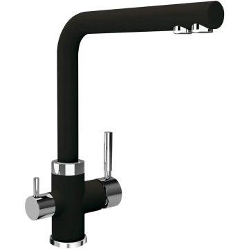 Смеситель Флорентина (Florentina) для кухни Арес FL Антрацит под фильтр (333.19H.2123.302)