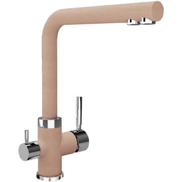 Смеситель Флорентина (Florentina) для кухни Арес FL Песочный под фильтр (333.19H.2123.107)