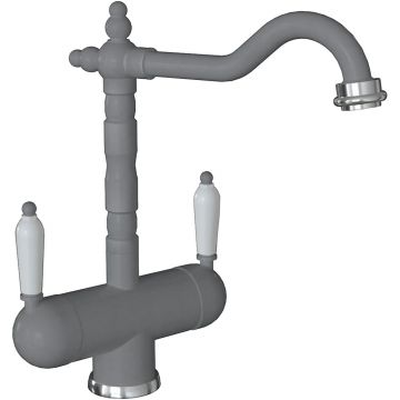 Смеситель Флорентина (Florentina) для кухни Ария FL серый шелк под фильтр (333.21H.2113.307)