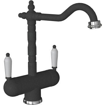 Смеситель Флорентина (Florentina) для кухни Ария FL черный под фильтр (333.21H.2113.102)