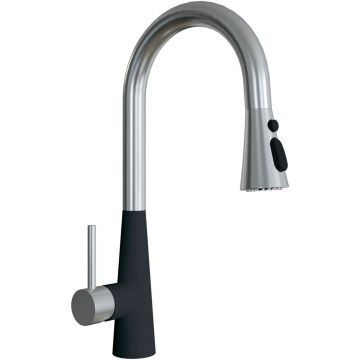 Смеситель Флорентина (Florentina) для кухни Вита PRO FL Антрацит (313.29Н.1223.302)