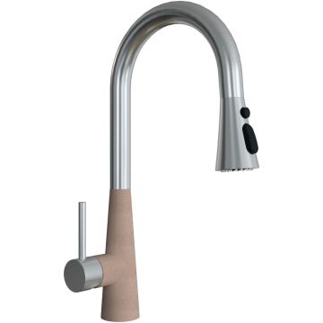 Смеситель Флорентина (Florentina) для кухни Вита PRO FL Песочный (313.29Н.1223.107)