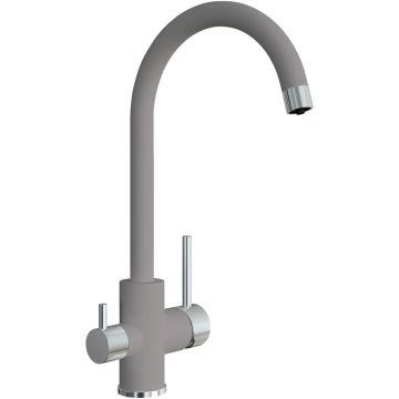 Смеситель Флорентина (Florentina) для кухни Клио FL Грей под фильтр (333.13Н.2123.305)