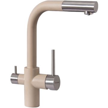 Смеситель Флорентина (Florentina) для кухни Кристалл FL Бежевый под фильтр (333.32H.2123.104)