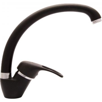 Смеситель Флорентина (Florentina) для кухни Омега FL черный (313.12H.1123.102)