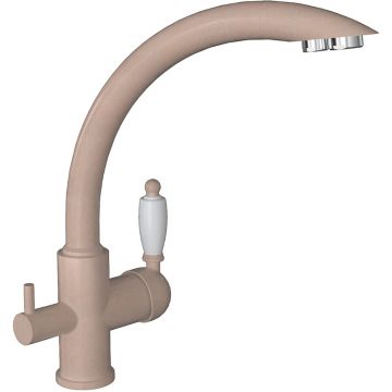 Смеситель Флорентина (Florentina) для кухни Шале FL песочный под фильтр (333.25H.2113.107)