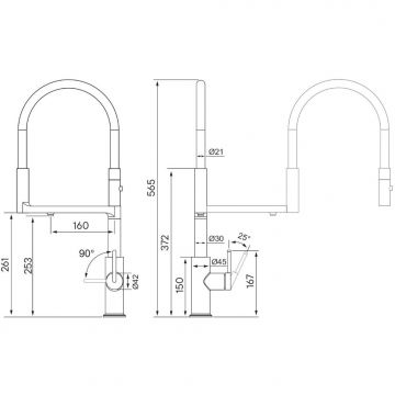 Смеситель для кухни Paulmark (Паульмарк) Tornado, брашированная медь, To213402-BC