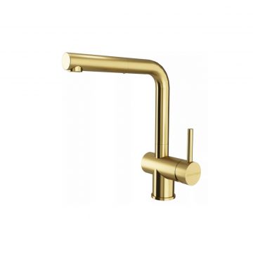 Смеситель для кухни Paulmark (Паульмарк) Dosse, светлое золото, Do214418-LG