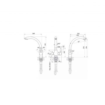 Смеситель для кухни Paulmark (Паульмарк) Essen, антрацит, Es213001-AN