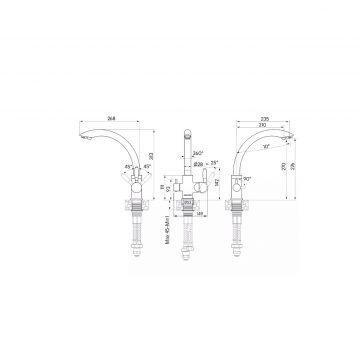 Смеситель для кухни Paulmark (Паульмарк) Essen, черный, Es213001-BLM