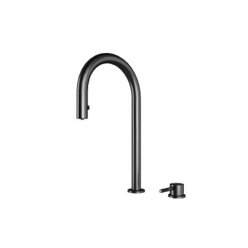 Смеситель для кухни Paulmark (Паульмарк) Estetica, вороненая сталь, Es218006-GM