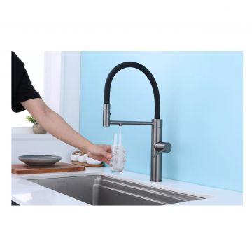 Смеситель для кухни Paulmark (Паульмарк) Ganymede, вороненая сталь, Ga213199-GM