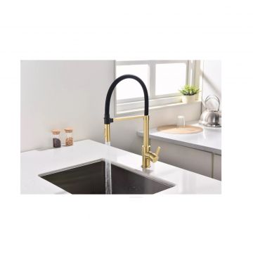 Смеситель для кухни Paulmark (Паульмарк) Halt, светлое золото, Ha214021-LG