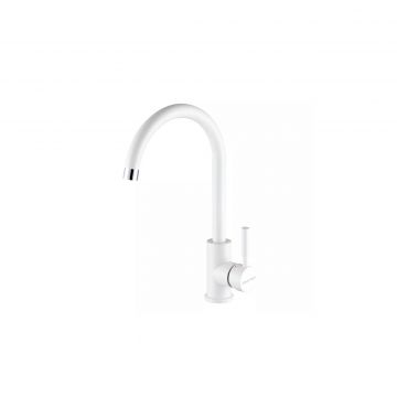 Смеситель для кухни Paulmark (Паульмарк) Holstein, белый матовый, Ho212063-WH