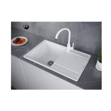 Смеситель для кухни Paulmark (Паульмарк) Holstein, белый матовый, Ho212063-WH