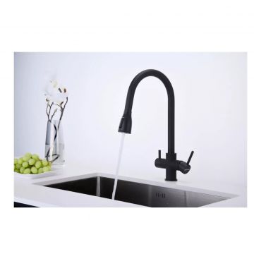 Смеситель для кухни Paulmark (Паульмарк) Lange, антрацит, La214212-AN