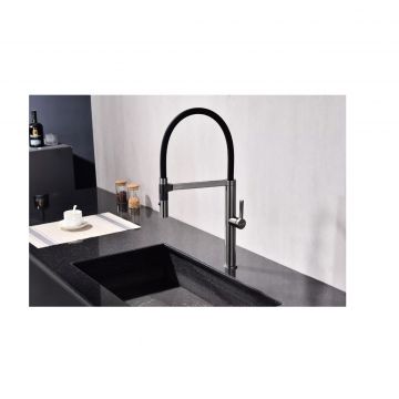 Смеситель для кухни Paulmark (Паульмарк) Leader, вороненая сталь, Le214101-GM